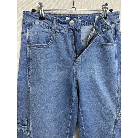 Women’s Denim Barrel Leg Jeans And Now This Sz 6 Tapered Medium Rise Cargo - Picture 7 of 16